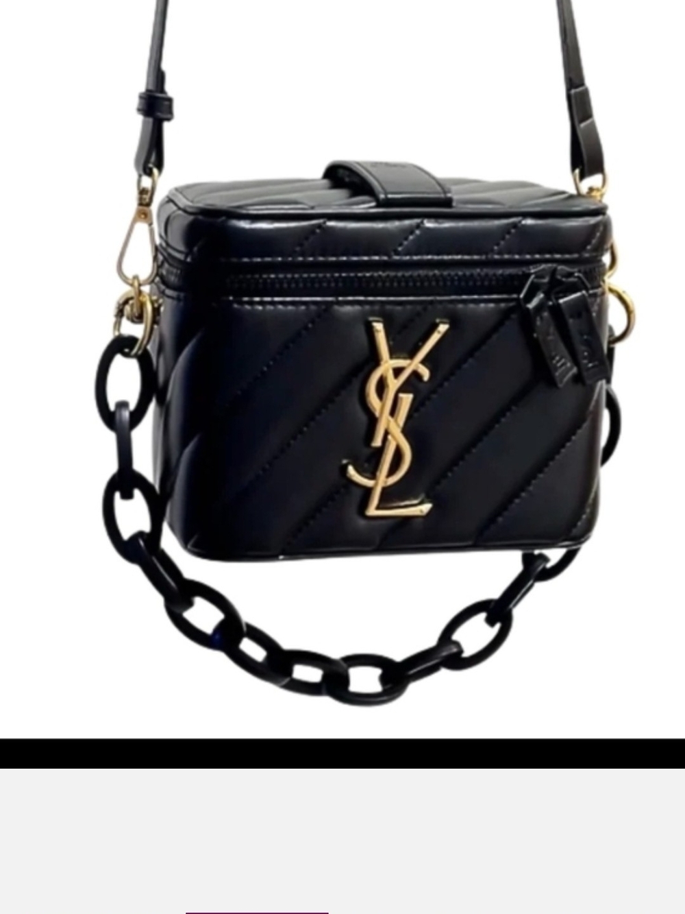 NEW YSL Parfums GWP Black Quilted Camera Bag